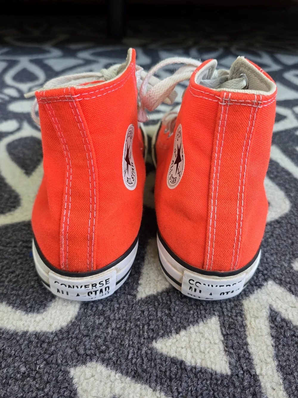 Converse All Star High-Top Sneakers - Bright Orange Canvas